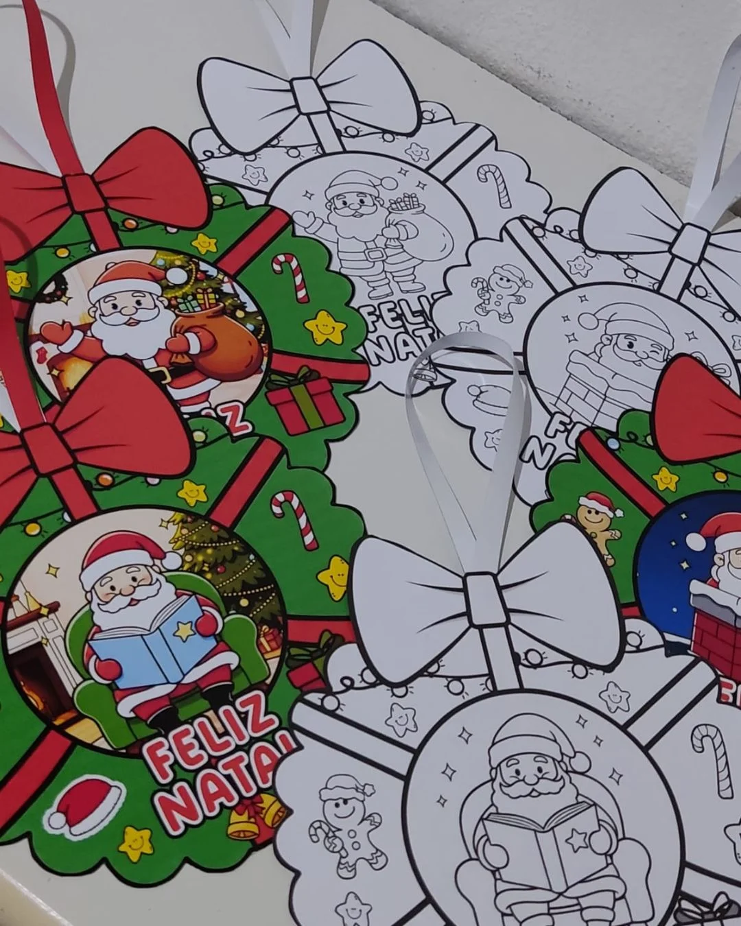 ATIVIDADE GUIRLANDAS DE NATAL - ARQUIVO EM PDF — amostra 6: Uma lembrancinha natalina encantadora para decorar a sala e…