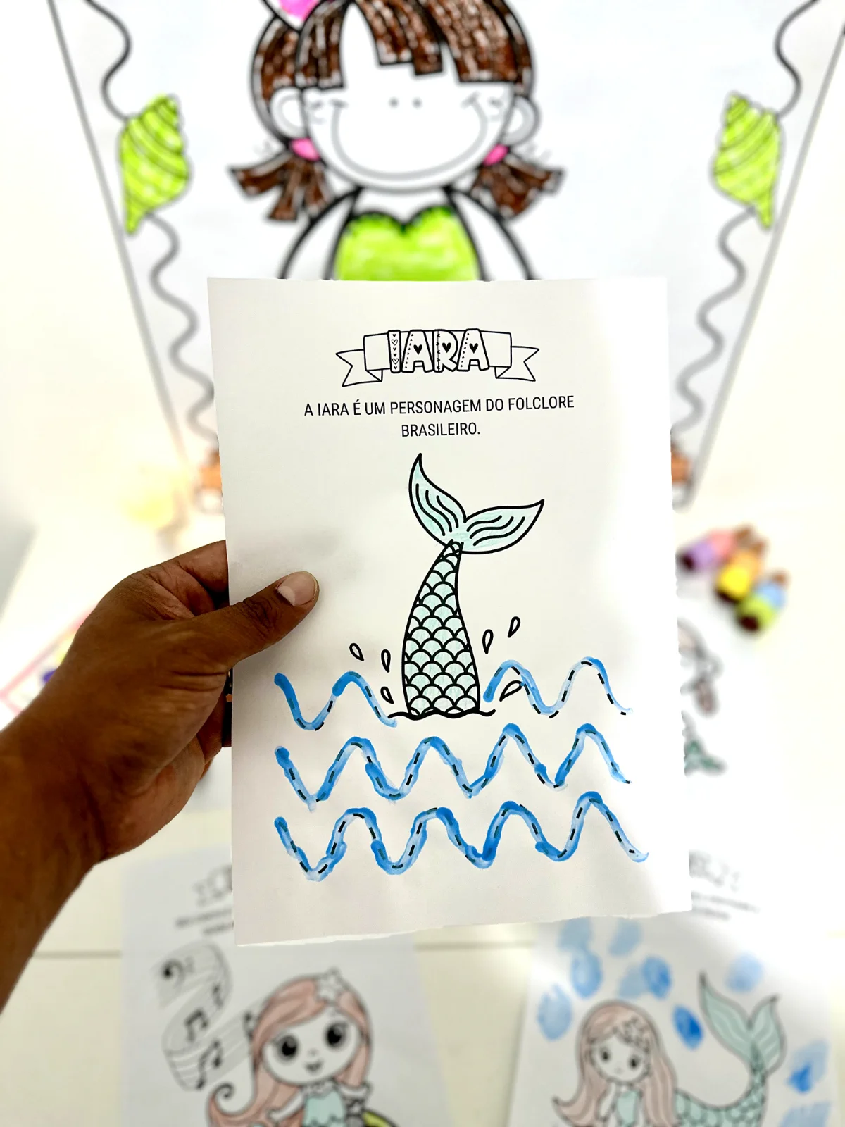 Atividade Iara - Folclore – PDF para Imprimir — Alfabetização para Educação Infantil: Kit de Cartaz colaborativo e…