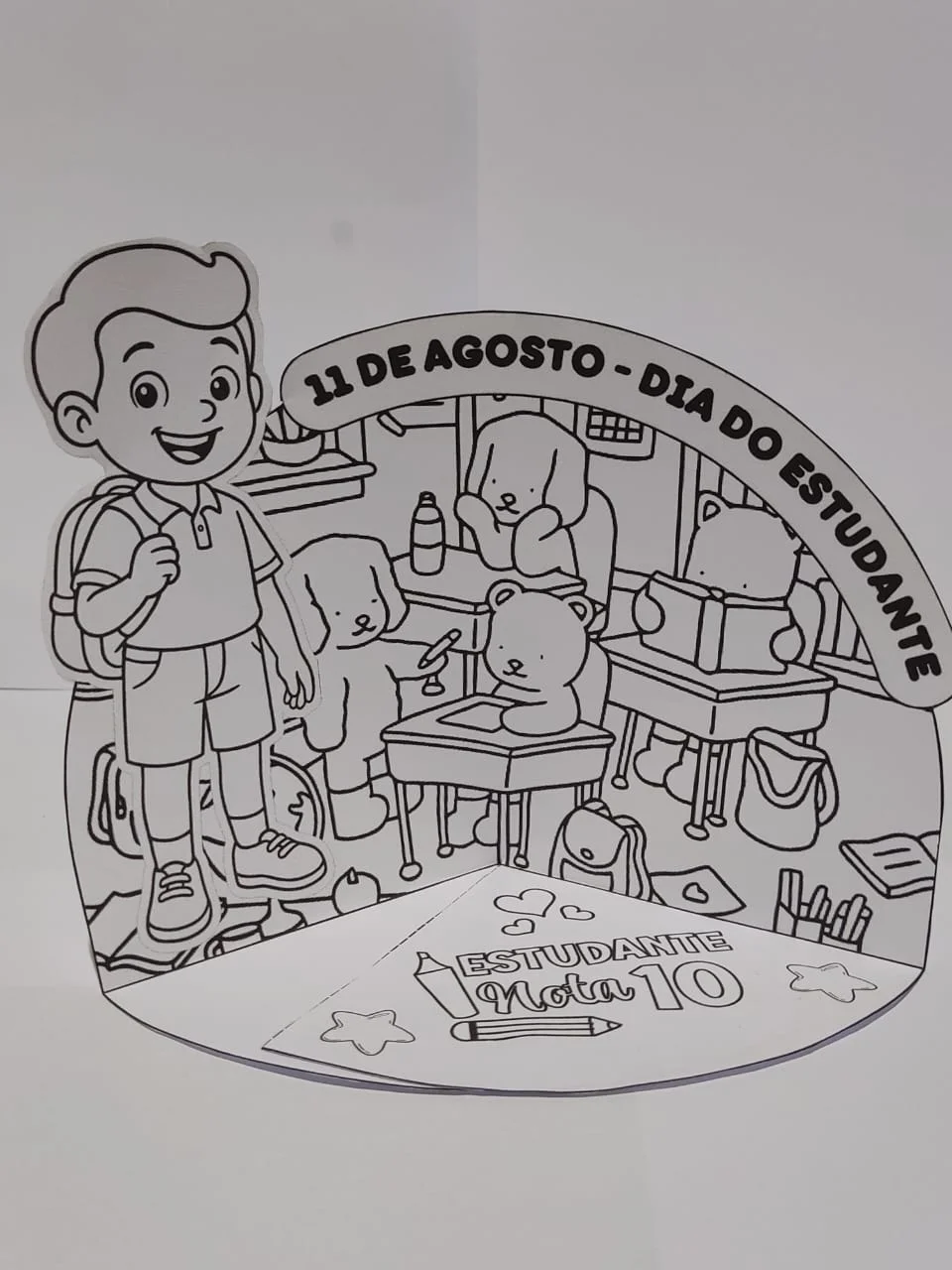 ATIVIDADE INTERATIVA – CENÁRIO 3D DIA DO ESTUDANTE — amostra 4: Uma lembrancinha criativa e divertida para celebrar o Dia…