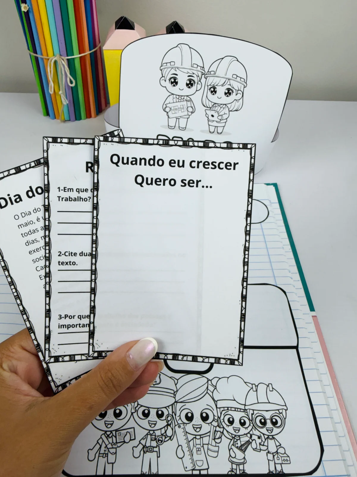 ATIVIDADE INTERATIVA – DIA DO TRABALHO — amostra 5: Um material super criativo e envolvente para trabalhar o Dia do…