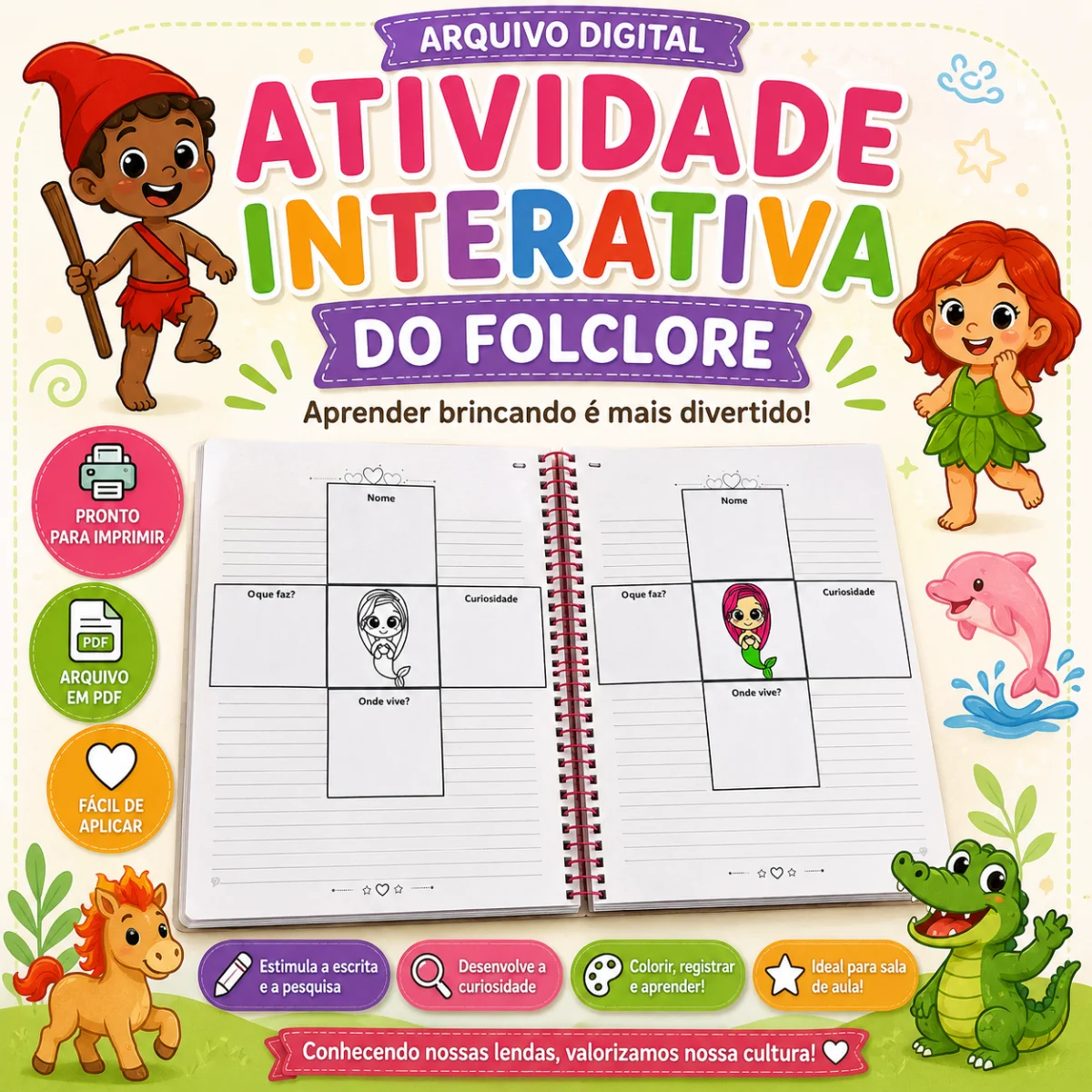 Atividade Interativa do Folclore — capa do material