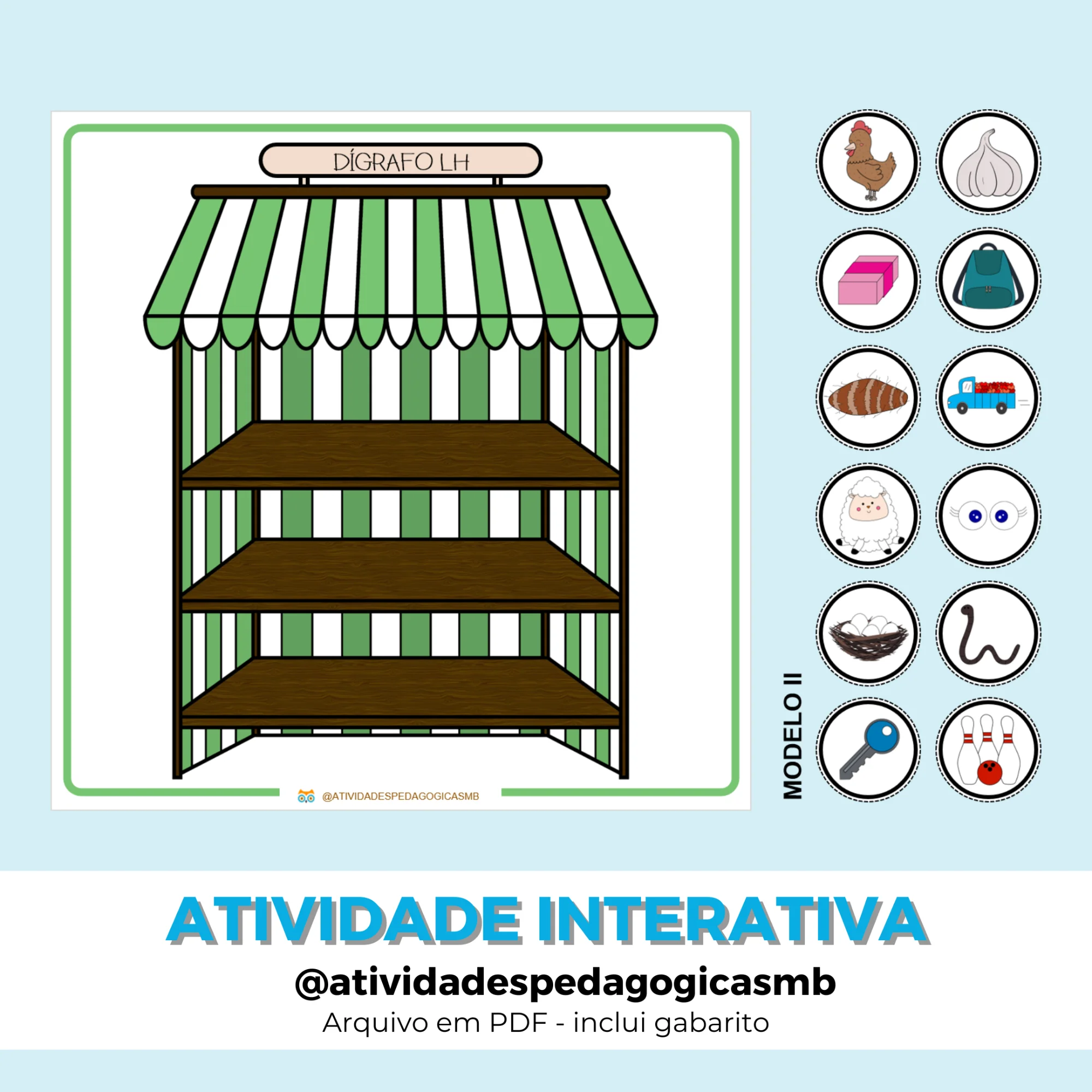 Atividade Interativa dos Dígrafos LH, NH e CH - FONOLOGIA (PDF) — Jogos pedagógicos para Todas as séries: Atividade…