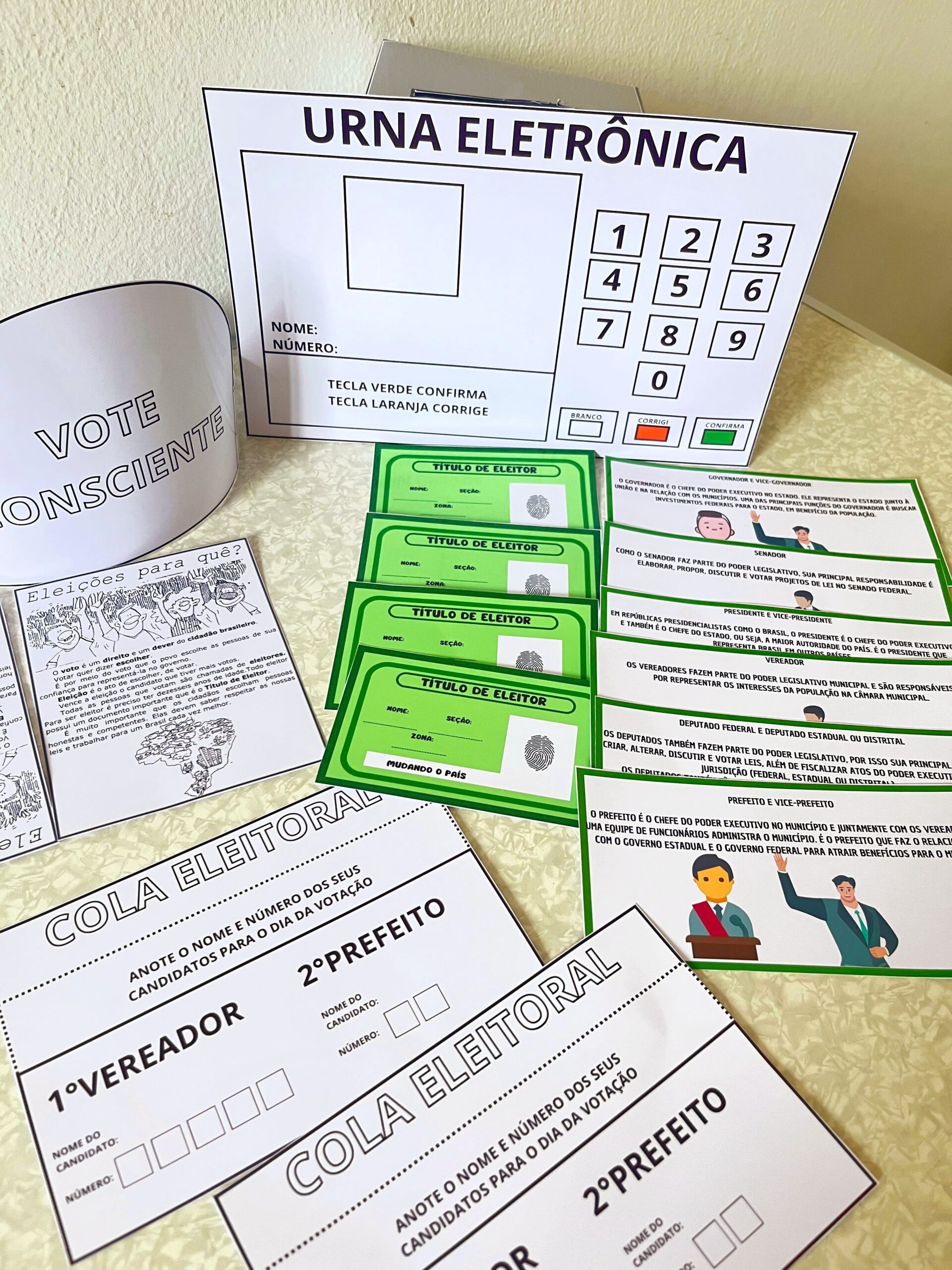 Atividade interativa - kit eleições – Material Pedagógico — amostra 1: O que vem no material