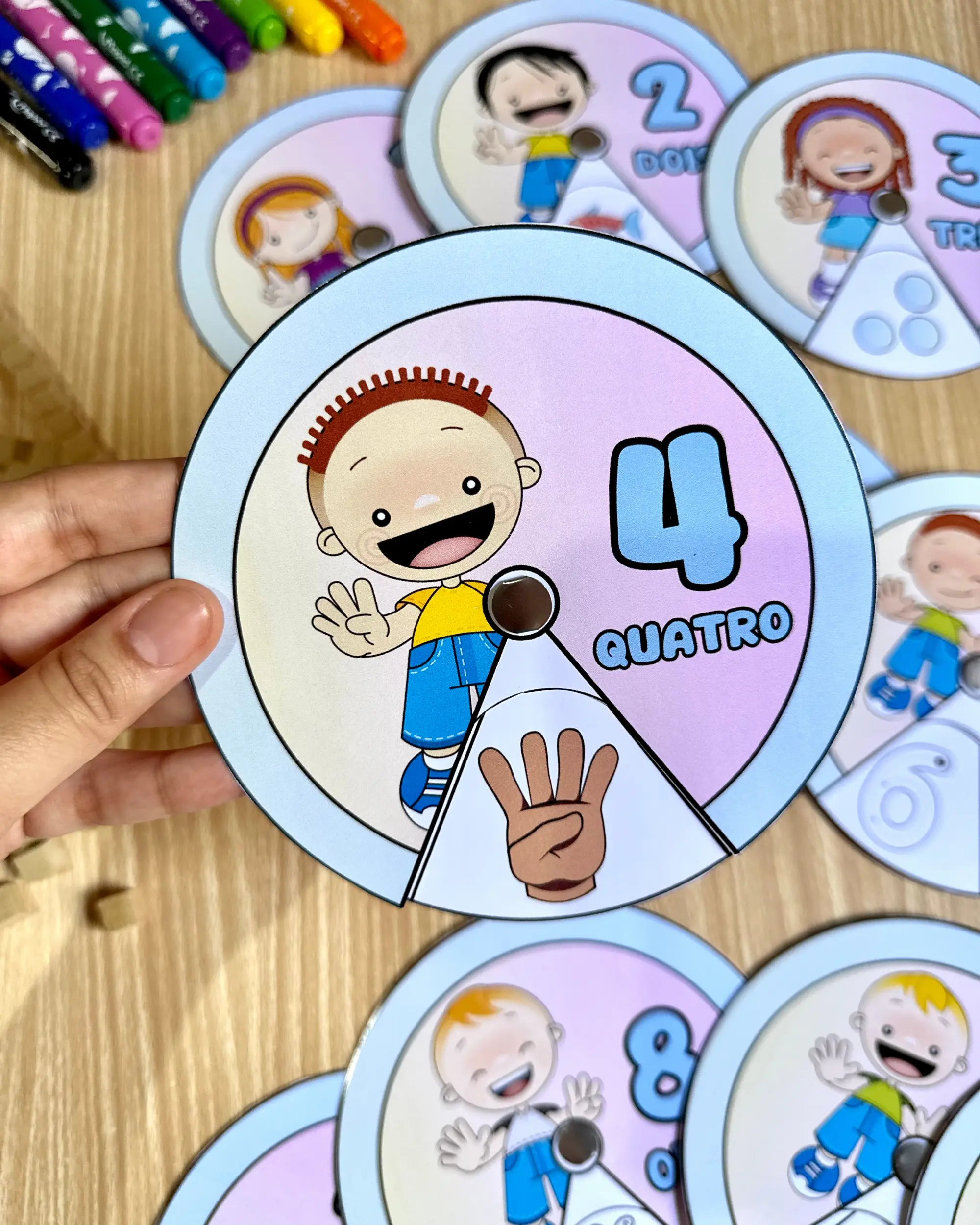 Atividade Interativa Matemática Roleta dos Números Educação Infantil — amostra 7: Arquivo com roletas interativas dos…