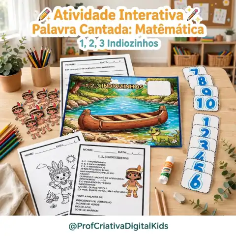 Atividade Interativa Palavra Cantada-Matemática contagem até 10 — capa do material