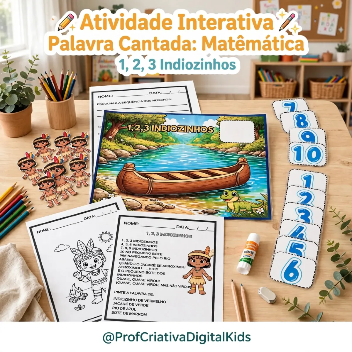 Atividade Interativa Palavra Cantada-Matemática contagem até 10 — Matemática para Educação Infantil: ✨ Transforme uma…