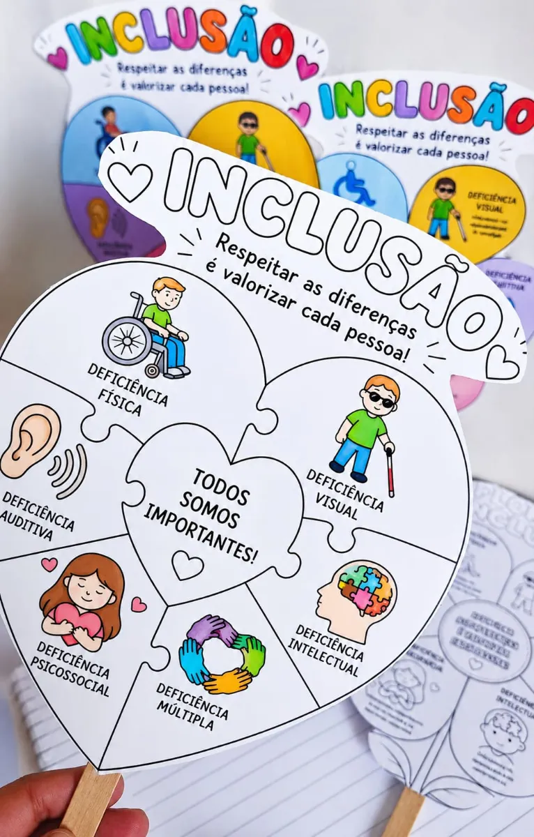 Atividade Interativa para colorir - Inclusão — amostra 2: Trabalhe a inclusão de forma lúdica e significativa com este…