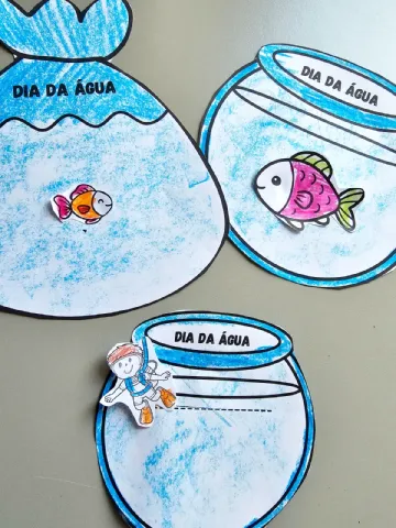 Atividade Interativa Peixinho No Aquario — amostra 2: Trabalha diversas habilidades como coordenação motora fina, recorte…