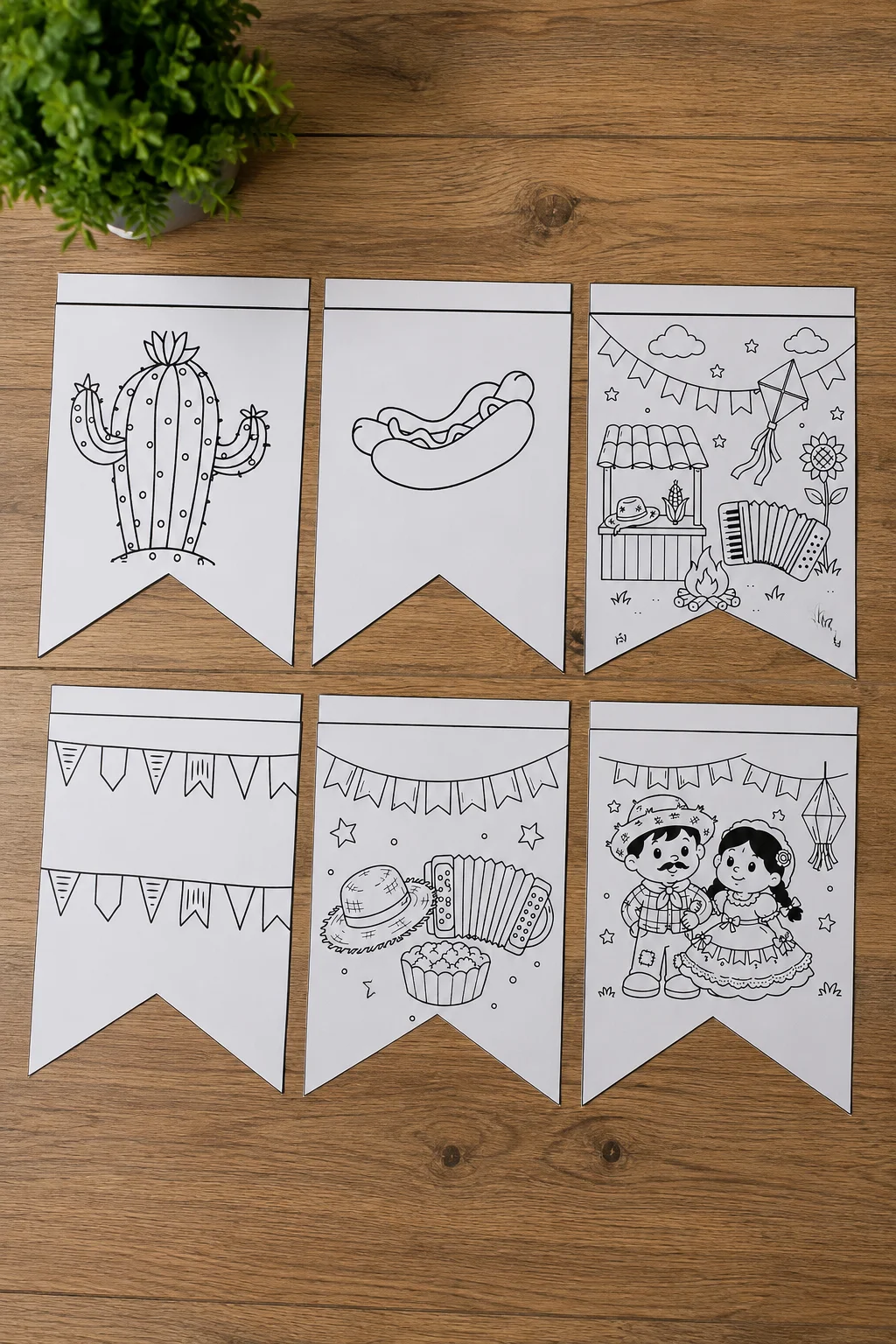 Atividade Junina para Colorir Educação Infantil — amostra 1: Deixe a sua Festa Junina ainda mais divertida e criativa com…