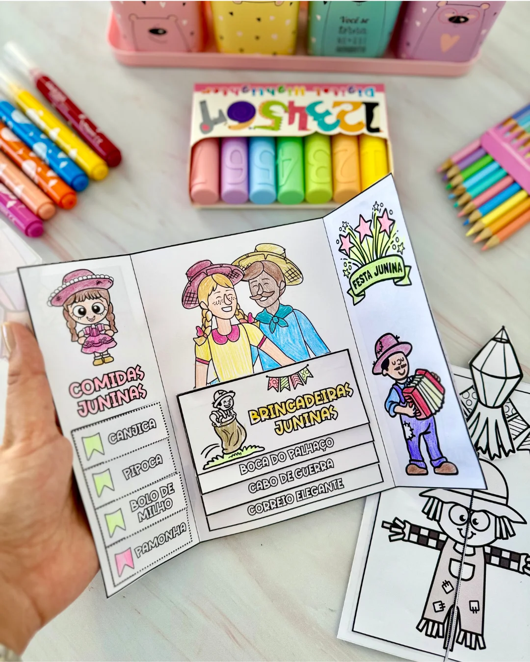 Atividade Lapbook Junino – PDF para Imprimir — Alfabetização para Educação Infantil: Lapbook Junino com brincadeiras e…