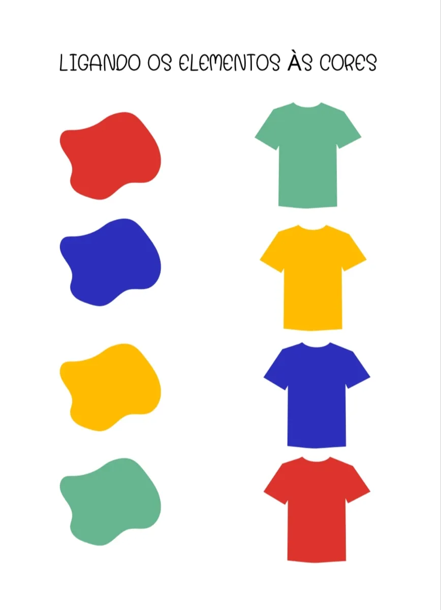 Atividade Ligando os Elementos às Cores PDF — amostra 3: Atividade lúdica Ligando os Elementos às Cores em PDF para…