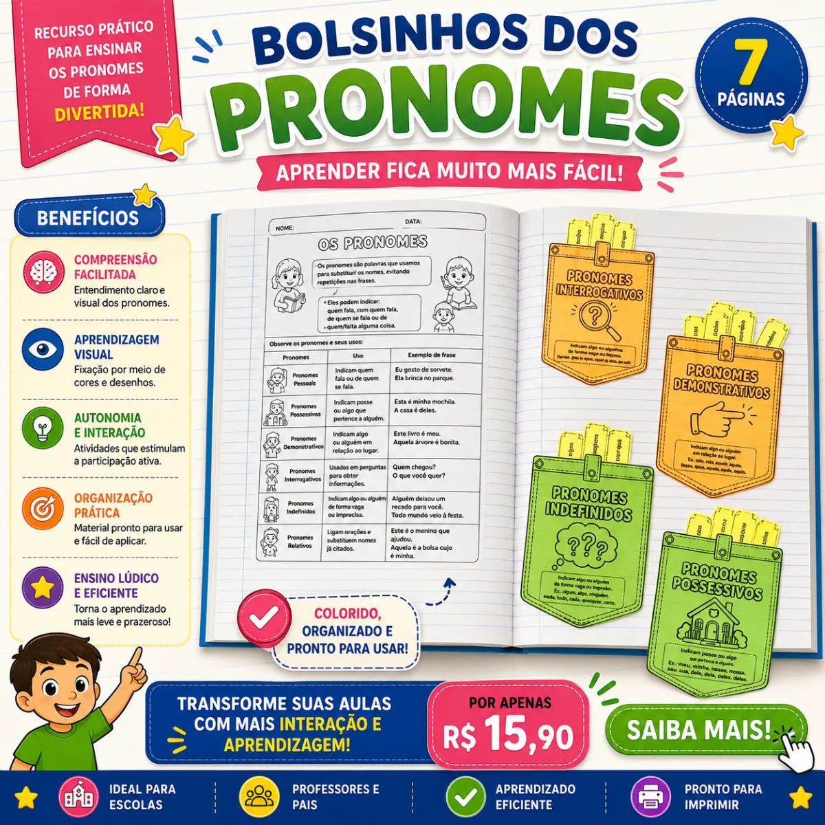 ATIVIDADE LÚDICA BOLSINHO DOS PRONOMES - ENSINO FUNDAMENTAL — capa do material