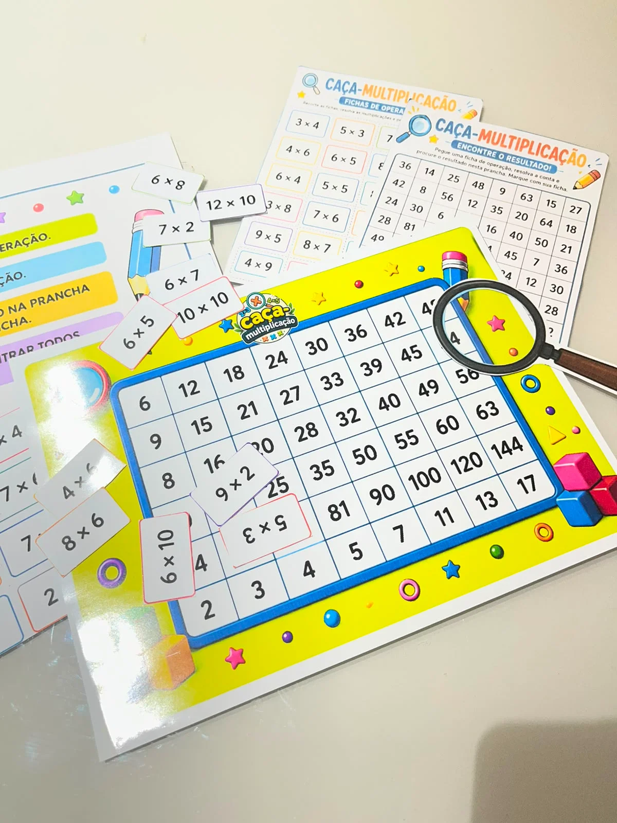 ATIVIDADE LÚDICA CAÇA MULTIPLICAÇÃO - ENSINO FUNDAMENTAL — amostra 5: Com o CAÇA-MULTIPLICAÇÃO , a criança aprende enquanto…