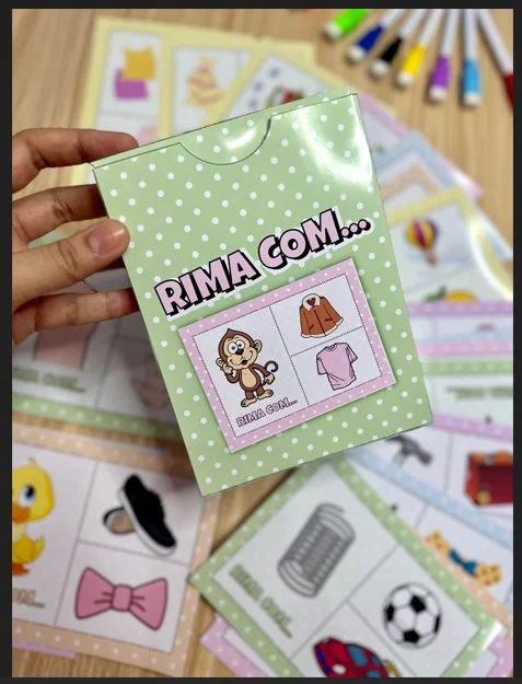 ATIVIDADE LÚDICA COM RIMAS - ENSINO FUNDAMENTAL E EDUCAÇÃO INFANTIL — amostra 3: Arquivo ideal para trabalhar rima com…