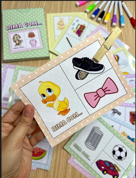 ATIVIDADE LÚDICA COM RIMAS - ENSINO FUNDAMENTAL E EDUCAÇÃO INFANTIL — amostra 4: Arquivo ideal para trabalhar rima com…