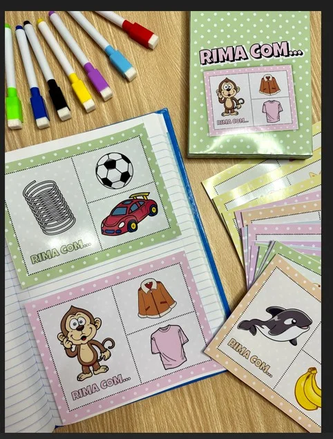 ATIVIDADE LÚDICA COM RIMAS - ENSINO FUNDAMENTAL E EDUCAÇÃO INFANTIL — amostra 5: Arquivo ideal para trabalhar rima com…