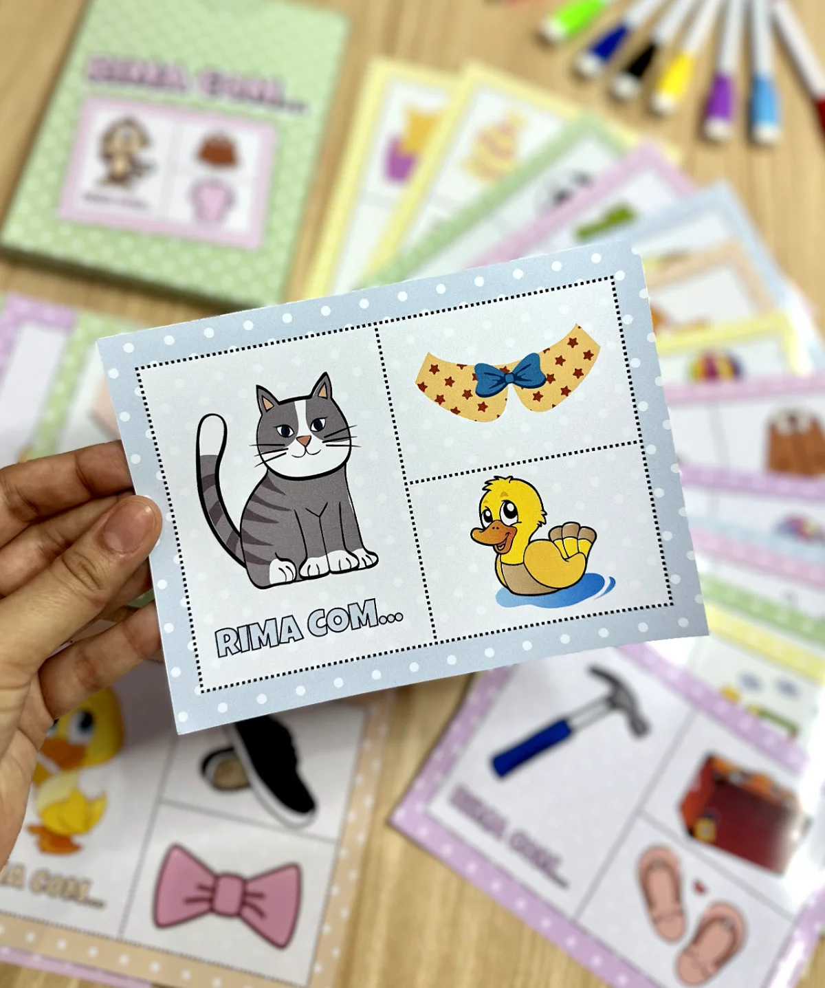 ATIVIDADE LÚDICA COM RIMAS - ENSINO FUNDAMENTAL E EDUCAÇÃO INFANTIL — amostra 6: Arquivo ideal para trabalhar rima com…