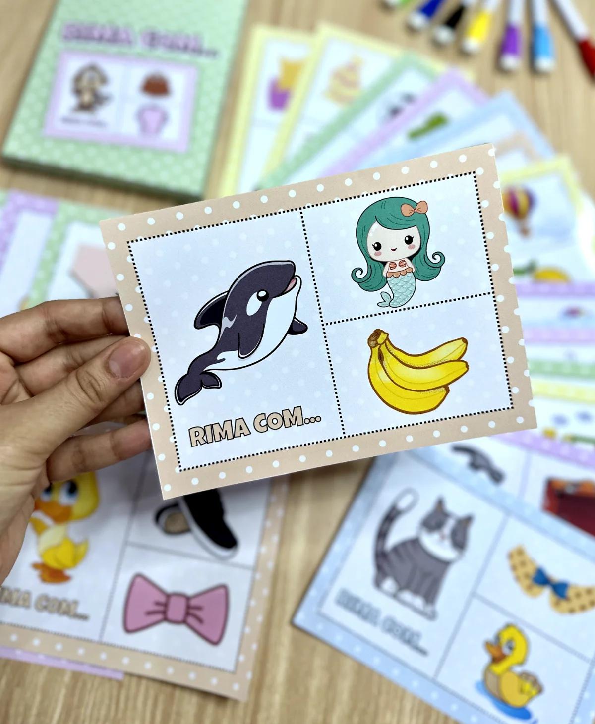 ATIVIDADE LÚDICA COM RIMAS - ENSINO FUNDAMENTAL E EDUCAÇÃO INFANTIL — amostra 7: Arquivo ideal para trabalhar rima com…