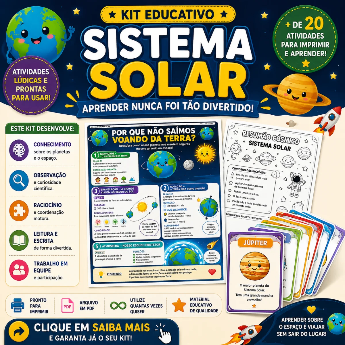 ATIVIDADE LÚDICA DE CIÊNCIAS - KIT SISTEMA SOLAR — capa do material