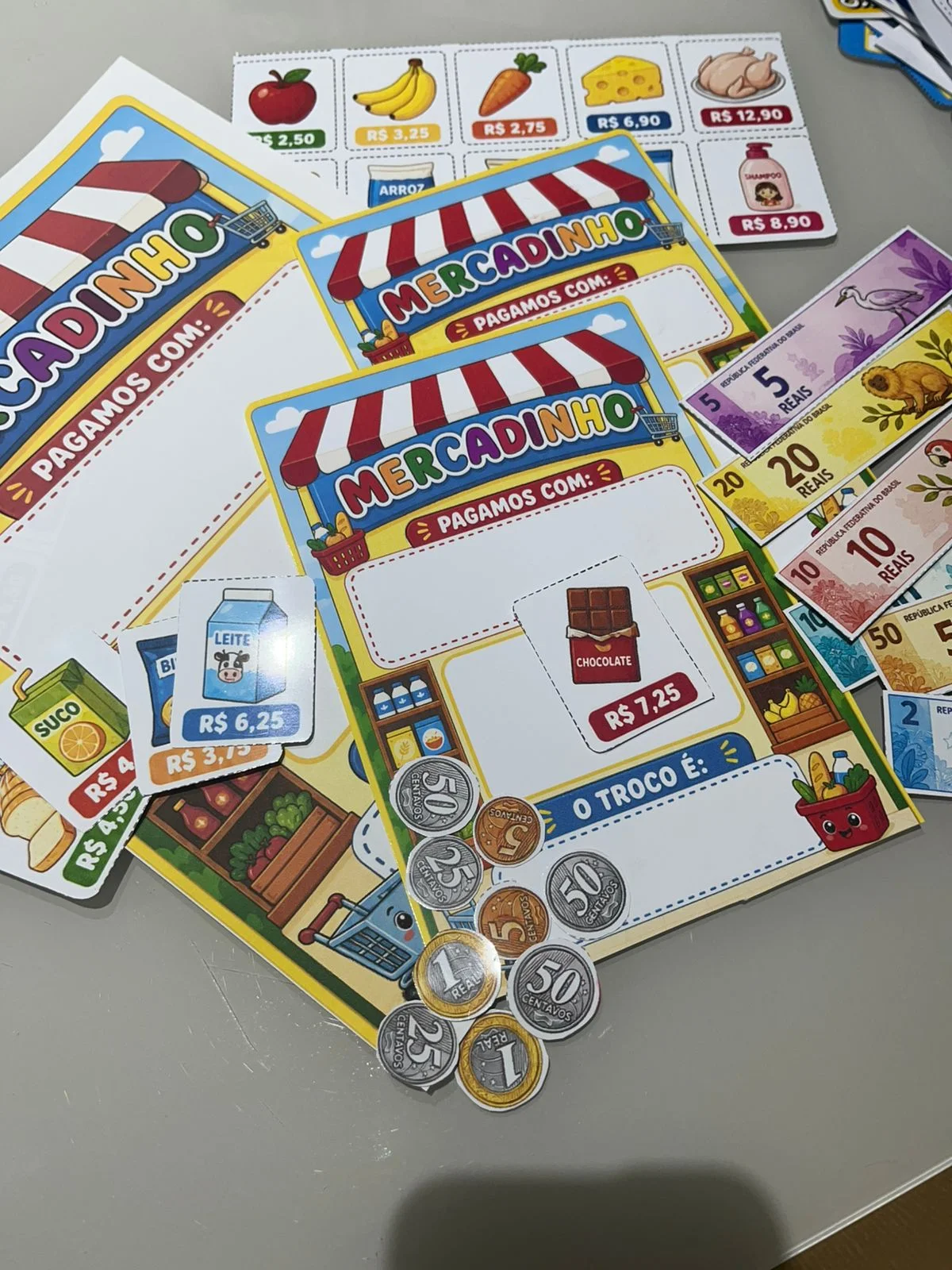 ATIVIDADE LÚDICA DE MERCADINHO - ALFABETIZAÇÃO MATEMÁTICA — amostra 4: 🛒💰 APRENDER MATEMÁTICA NUNCA FOI TÃO DIVERTIDO