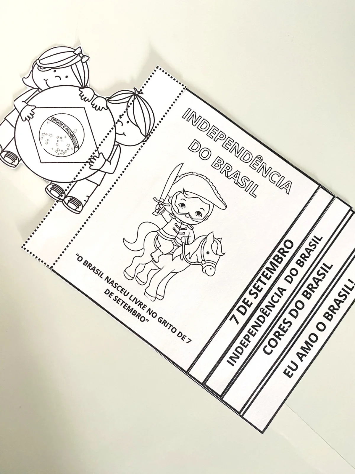 Atividade Lúdica para Sala Flipbook Independência do Brasil — capa do material