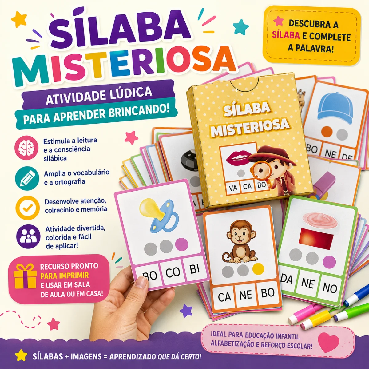 ATIVIDADE LÚDICA SÍLABA MISTERIOSA- ENSINO FUNDAMENTAL — capa do material