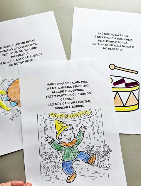 Atividade Marchinhas de carnaval — capa do material