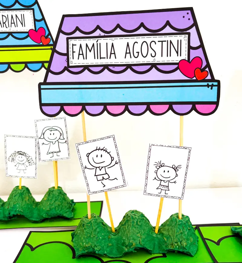 Atividade Minha Família: Casinhas em PDF para Educação Infantil — História para Educação Infantil: Aproxime escola e…