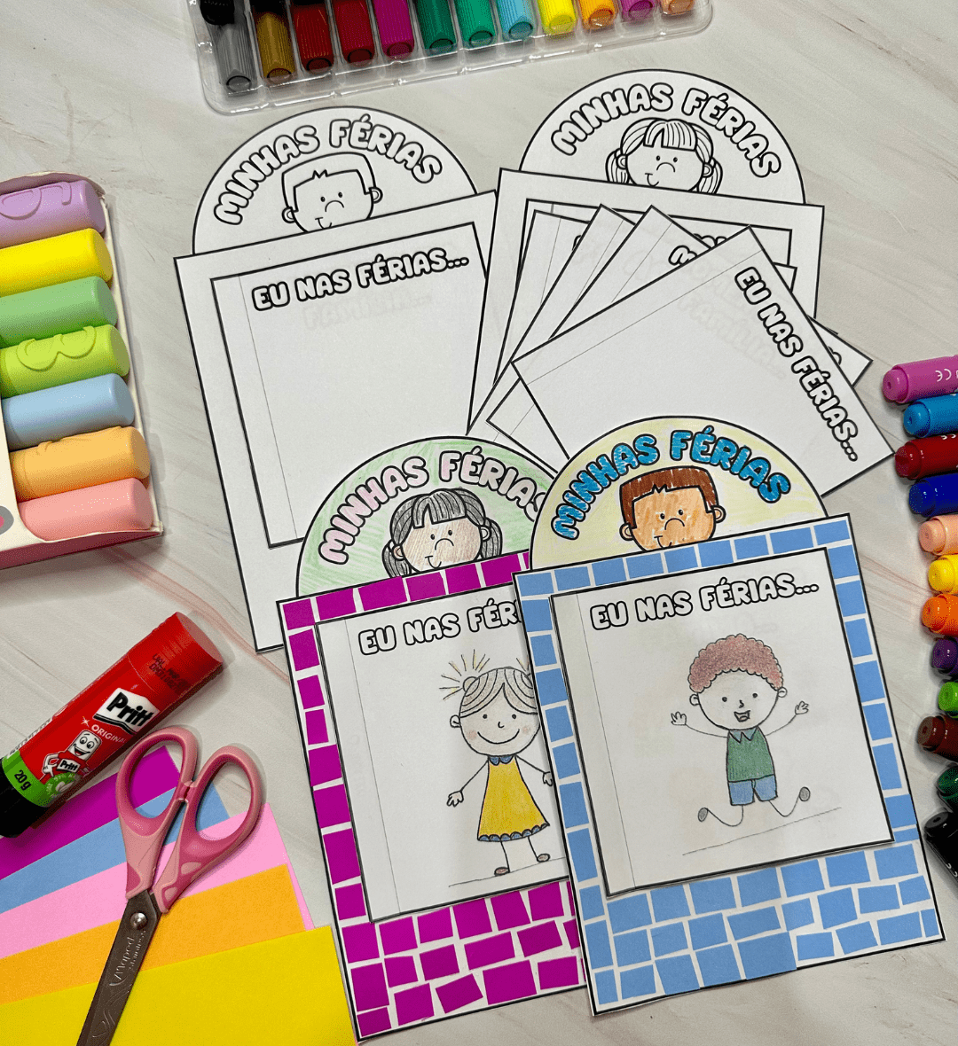 Atividade Minhas Férias: Livrinho para Registrar e Compartilhar — amostra 1: Atividade Minhas Férias: memórias que…