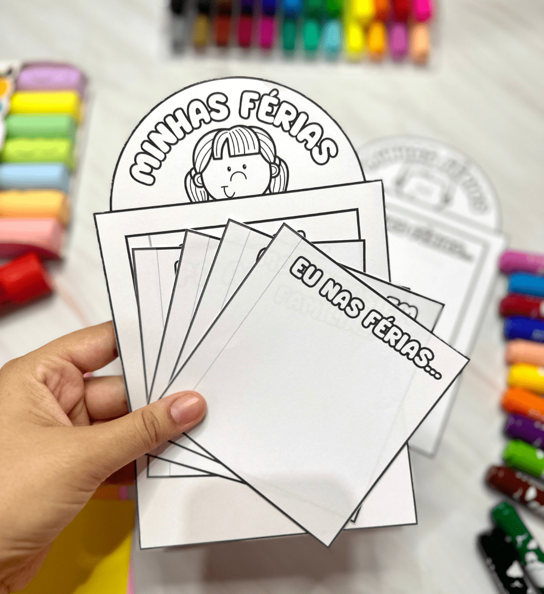Atividade Minhas Férias: Livrinho para Registrar e Compartilhar — amostra 2: O que vem no material