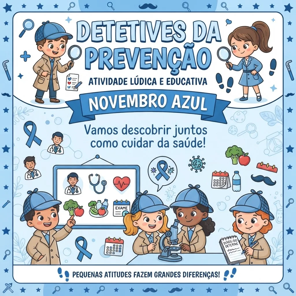 Atividade Novembro Azul: Detetives da Prevenção – Atividade Educativa — Atividades para 5º ano: Atividade sobre o Novembro…