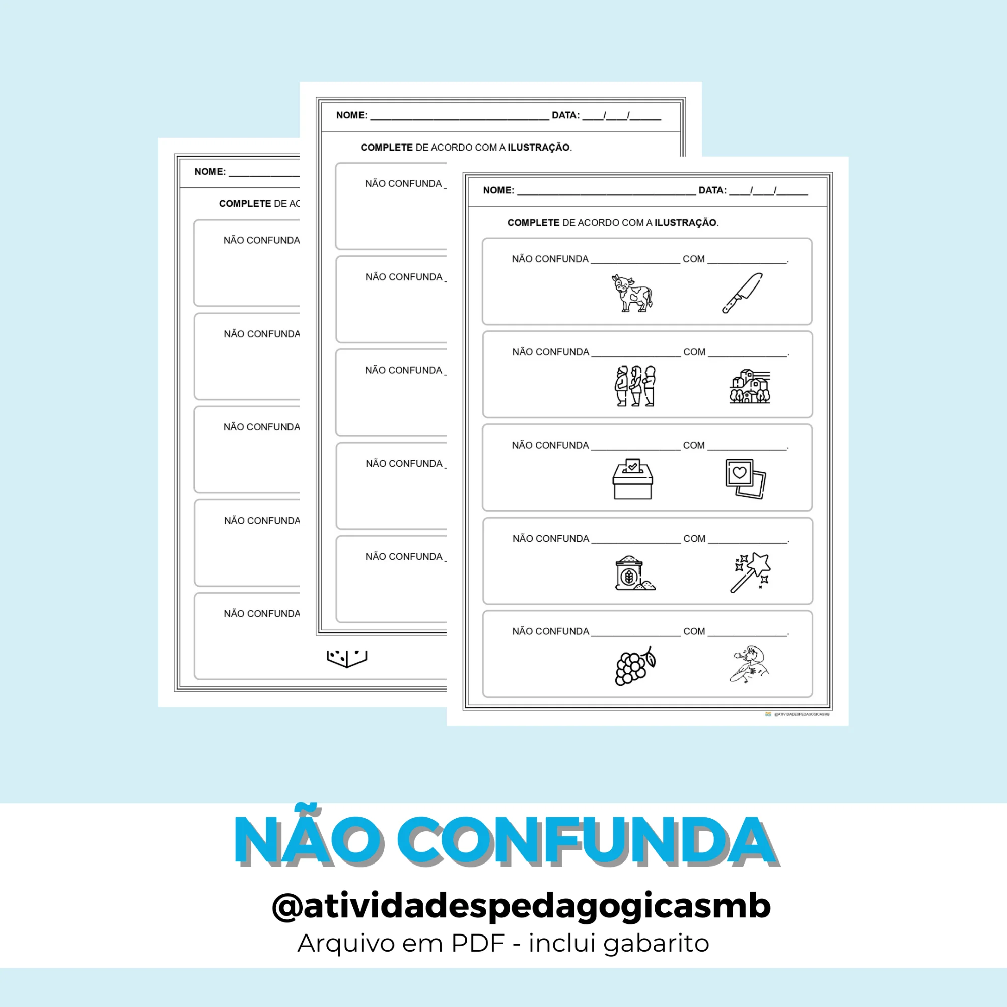 Atividade Ortográfica Não Confunda – 4º e 5º Ano — capa do material