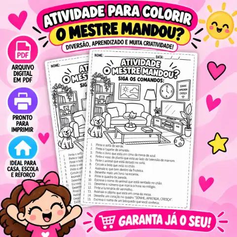 Atividade para colorir- O mestre mandou? — capa do material