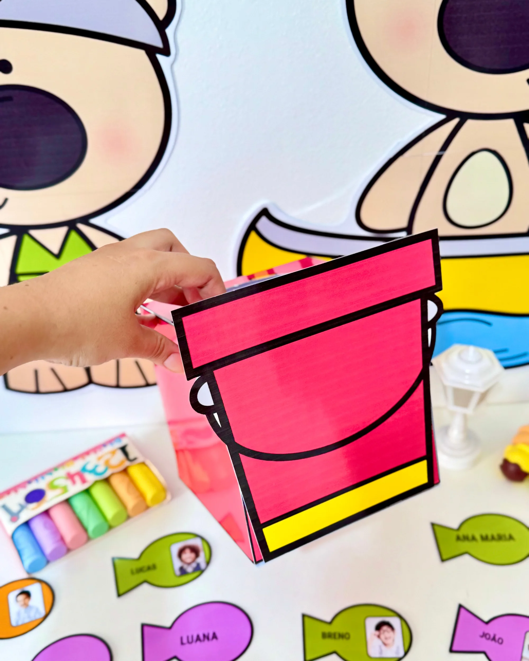 Atividade para Trabalhar o Nome Próprio :Kit Pescaria dos Nomes — amostra 4: Fichas para personalizar com nome e foto