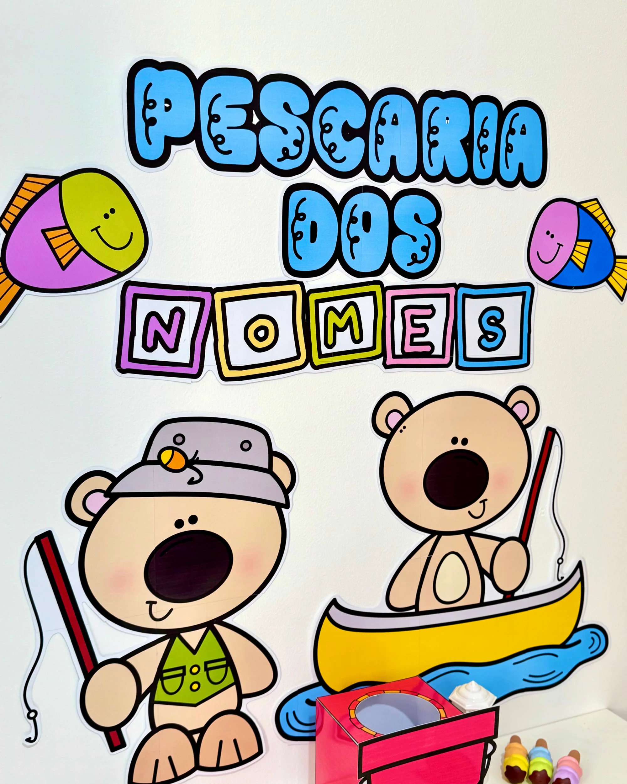 Atividade para Trabalhar o Nome Próprio :Kit Pescaria dos Nomes — Alfabetização para Educação Infantil: Kit Pescaria dos…