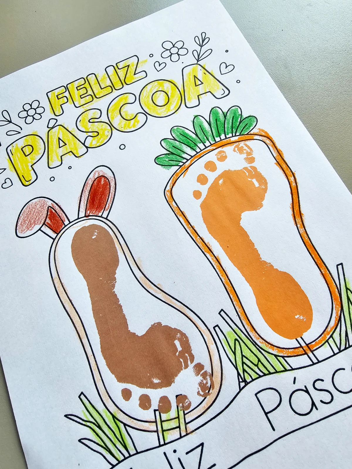 Atividade Páscoa – Carimbo de Pezinho — amostra 2: Atividade criativa de Páscoa com carimbo do pezinho Atividade Páscoa – Carimbo de Pezinho — amostra 2: Atividade criativa de Páscoa com carimbo do pezinho