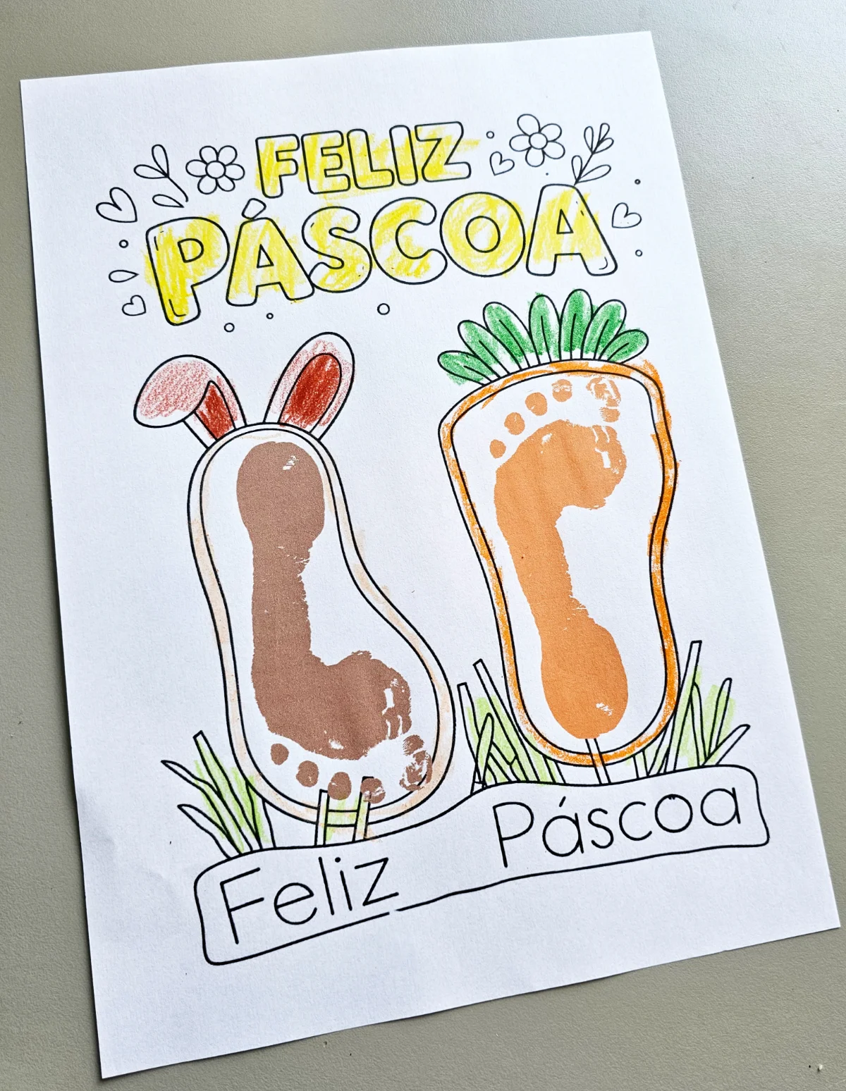 Atividade Páscoa – Carimbo de Pezinho — capa do material