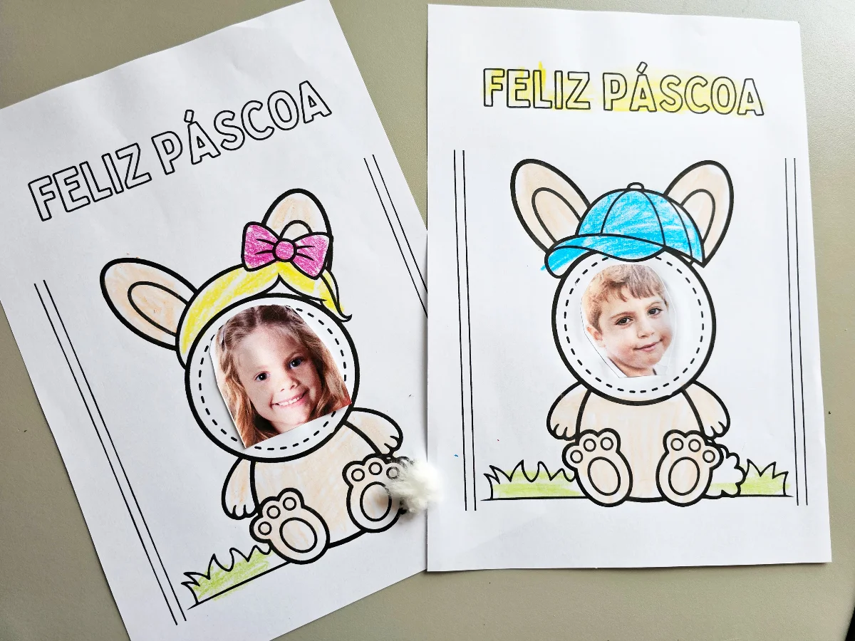 Atividade Páscoa – Coelhinho com Rostinho (Personalizável) — amostra 1: Um recurso encantador para deixar a Páscoa ainda…