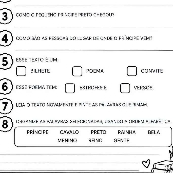 ATIVIDADE PEDAGÓGICA - CONCIÊNCIA NEGRA - PEQUENO PRÍNCIPE PRETO — amostra 5: Poema "O Pequeno Príncipe Preto" , de Marcelo…