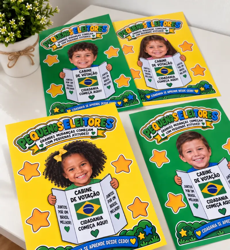 Atividade Pequenos Eleitores | PDF Educação Infantil — amostra 3: um material para transformar o tema cidadania e eleição…
