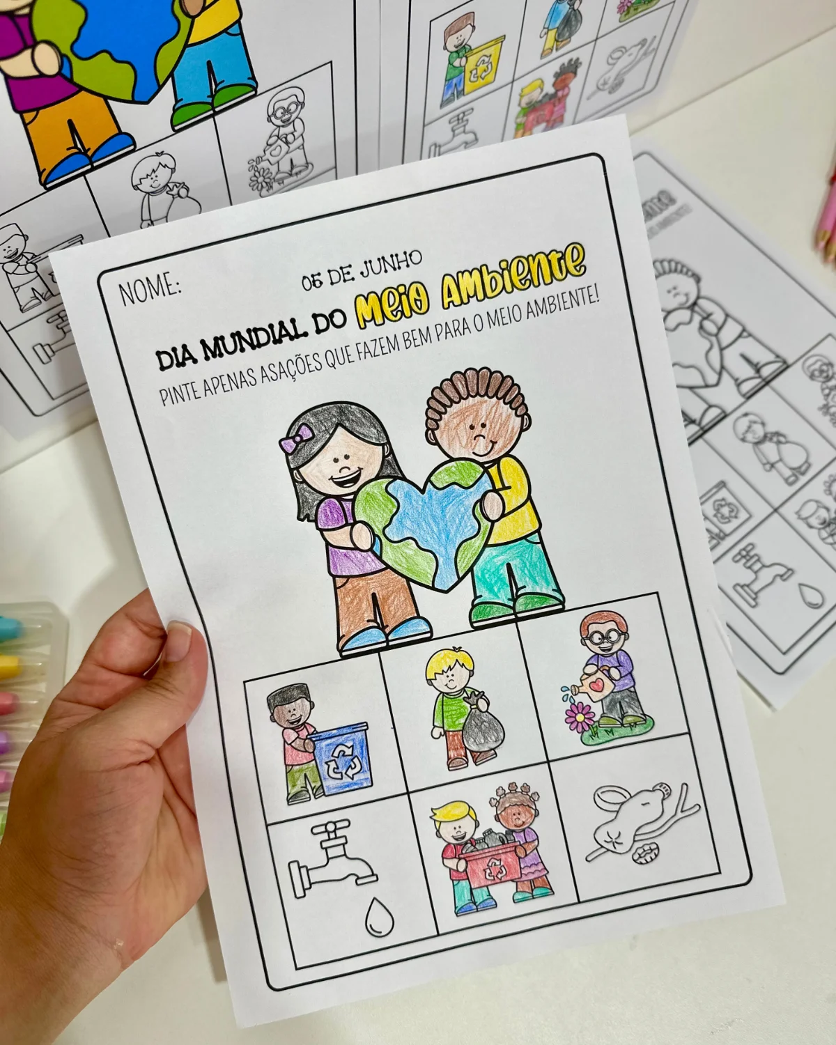 Atividade “Pinte Corretamente” | Educação Infantil — Alfabetização para Educação Infantil: A proposta desenvolve a…