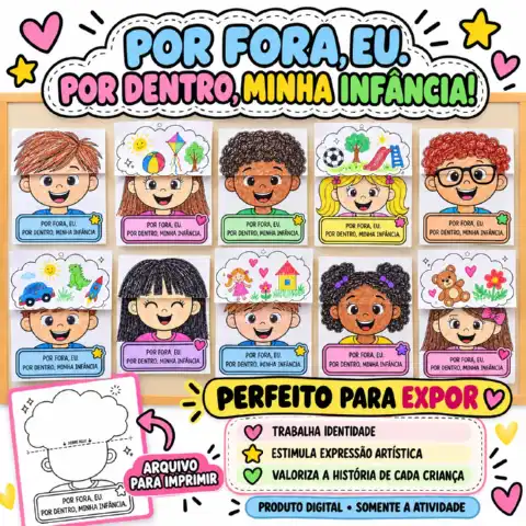 Atividade Por Fora, Eu. Por Dentro, Minha Infância — amostra 1: Na atividade “Por Fora, Eu. Por Dentro, Minha Infância”, a…