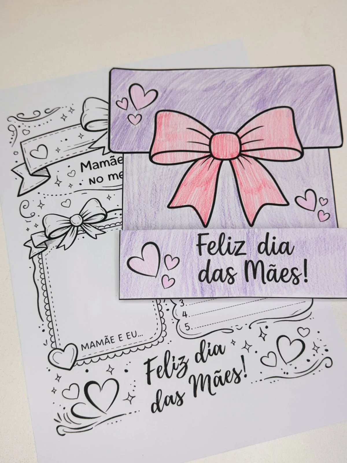 Atividade Presente para a mamãe — amostra 1: Arquivo especial para o Dia das Mães 💖 Um recurso encantador em formato de…