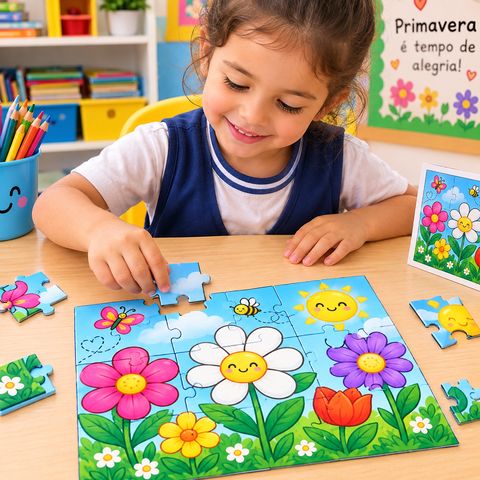 Atividade Primavera Lúdica Criativa – Kit Pintura & Quebra-Cabeça — capa do material