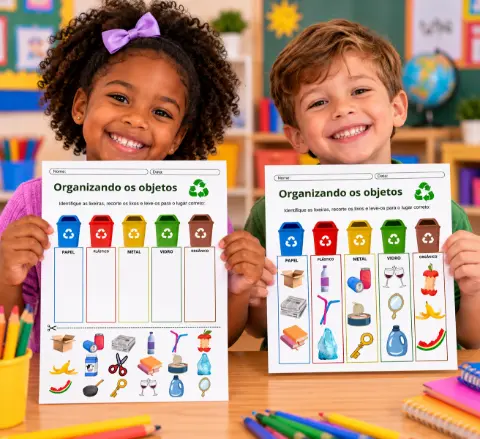 Atividade Reciclagem Educação Infantil – Separação do Lixo — capa do material