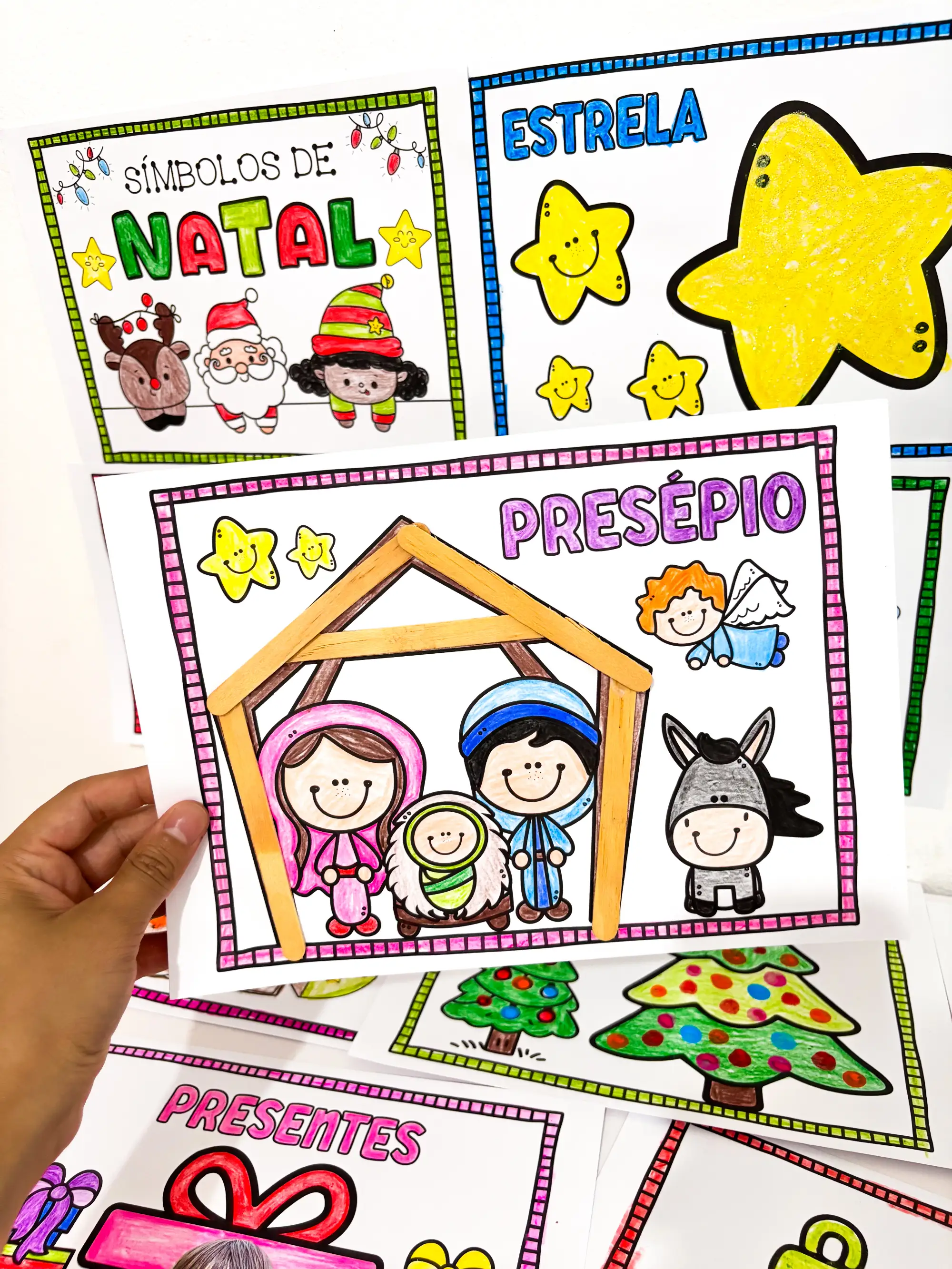 Atividade Símbolos de Natal para Colorir — amostra 5: Explore os símbolos natalinos com atividades para colorir,…