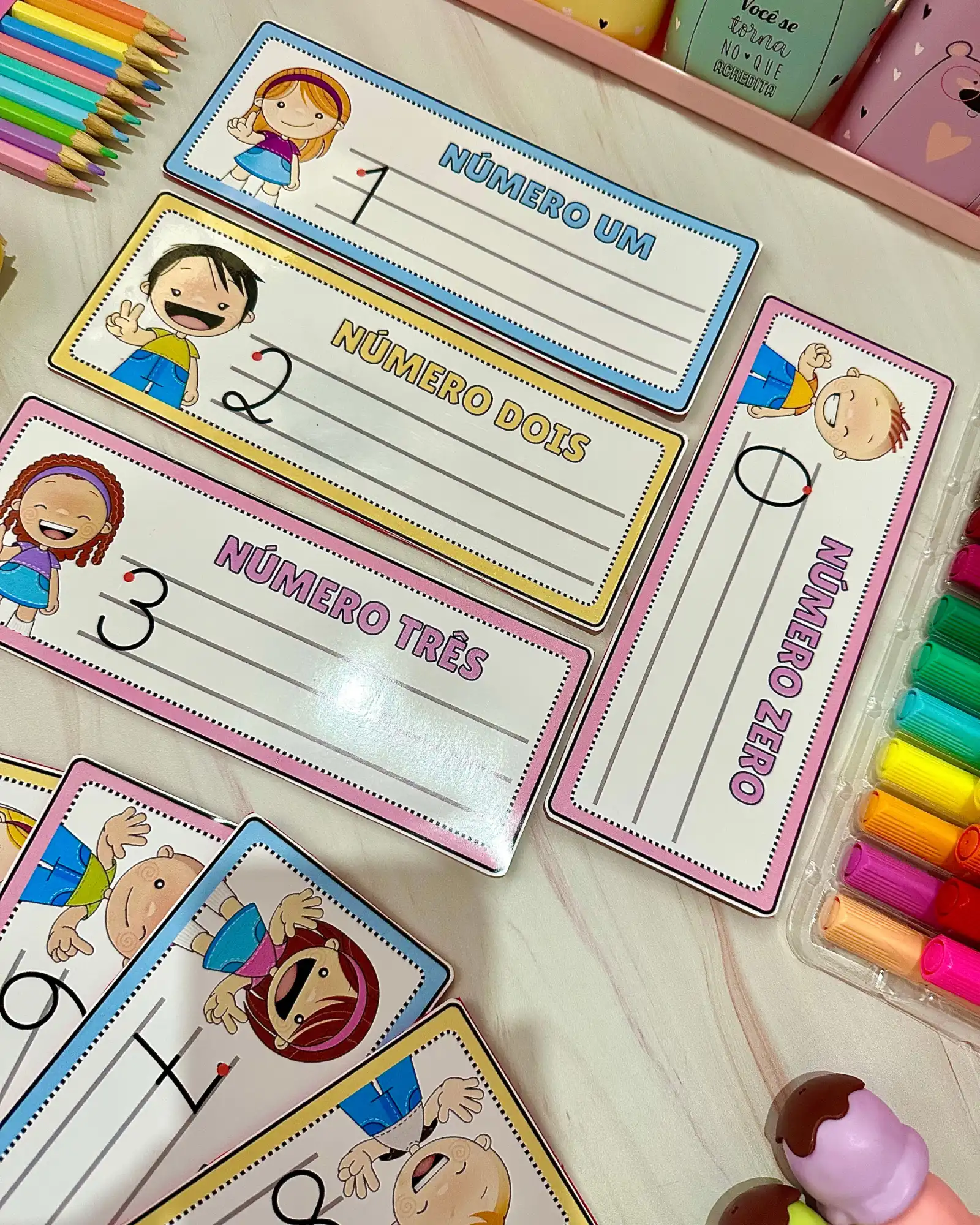 Atividade Traçando os Númerais de 0 a 10 educação Infantil — amostra 4: O Recurso Traçando os Numerais inclui fichas para…