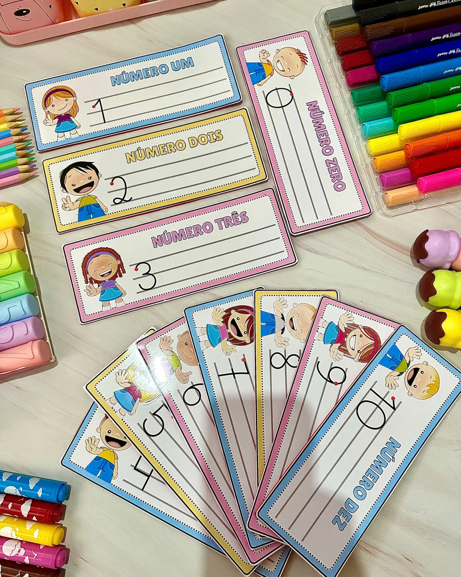 Atividade Traçando os Númerais de 0 a 10 educação Infantil — capa do material