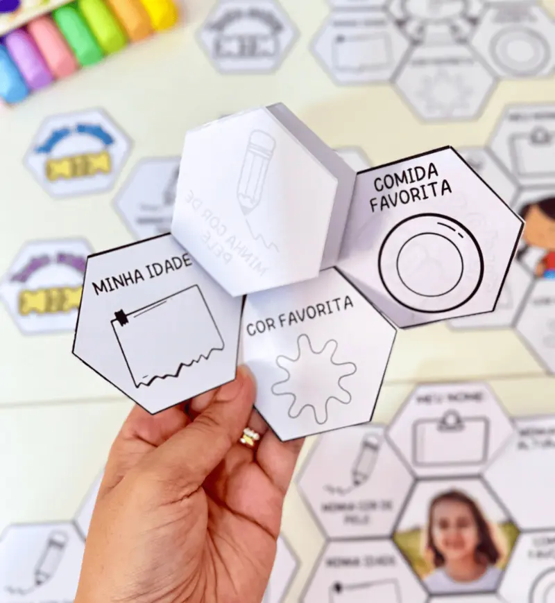 Atividade Tudo Sobre Mim: Identidade na Educação Infantil — amostra 2: O que vem no material