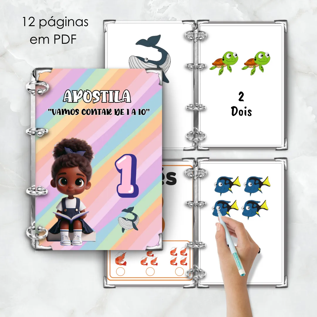 Atividade Vamos contar de 1 a 10 — Atividades para Todas as séries: Apostila infantil em PDF com atividades lúdicas para…